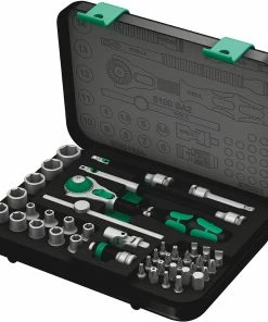 Wera 8100 SA 2 Jeu Cliquet Zyklop Speed à Carré 1/4" Métrique