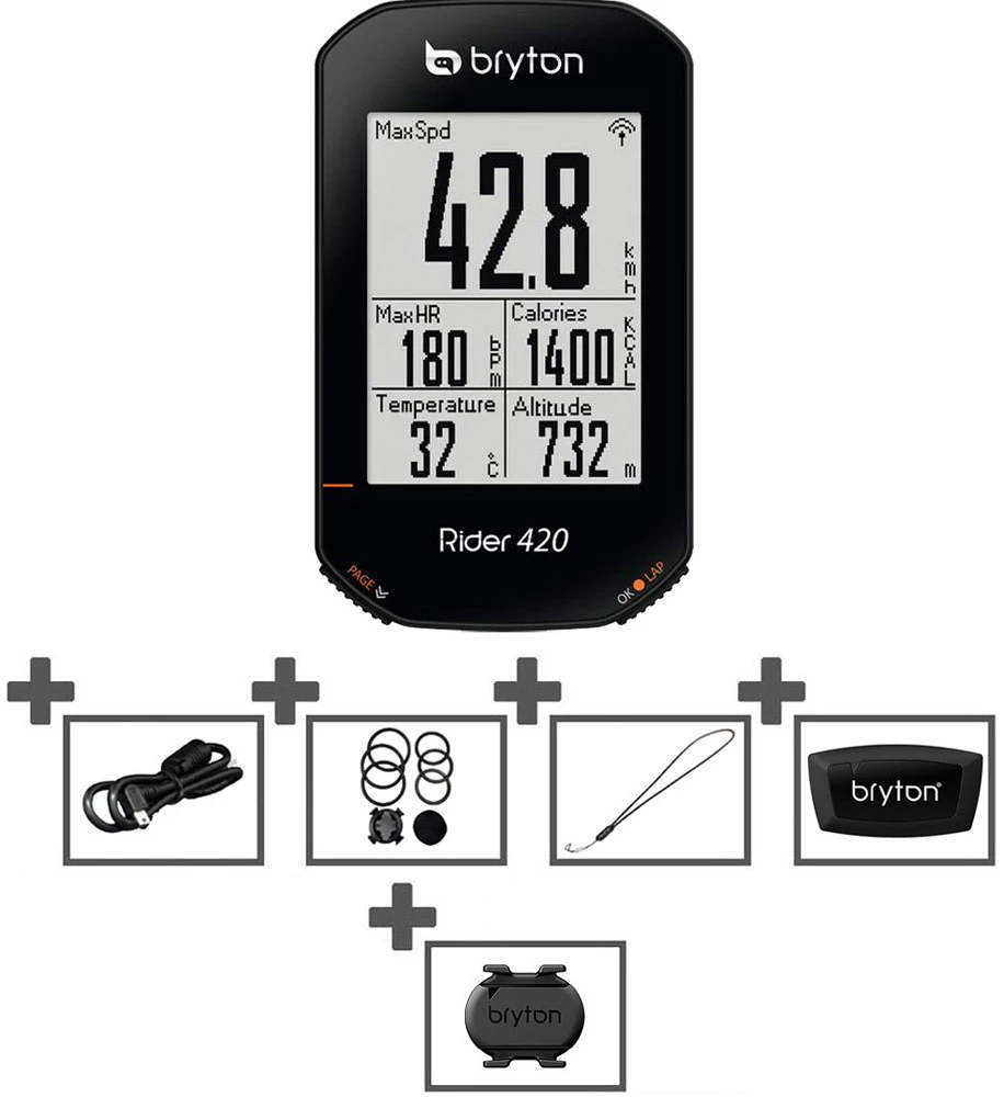 BRYTON Ordinateur De Vélo GPS Rider 420 T