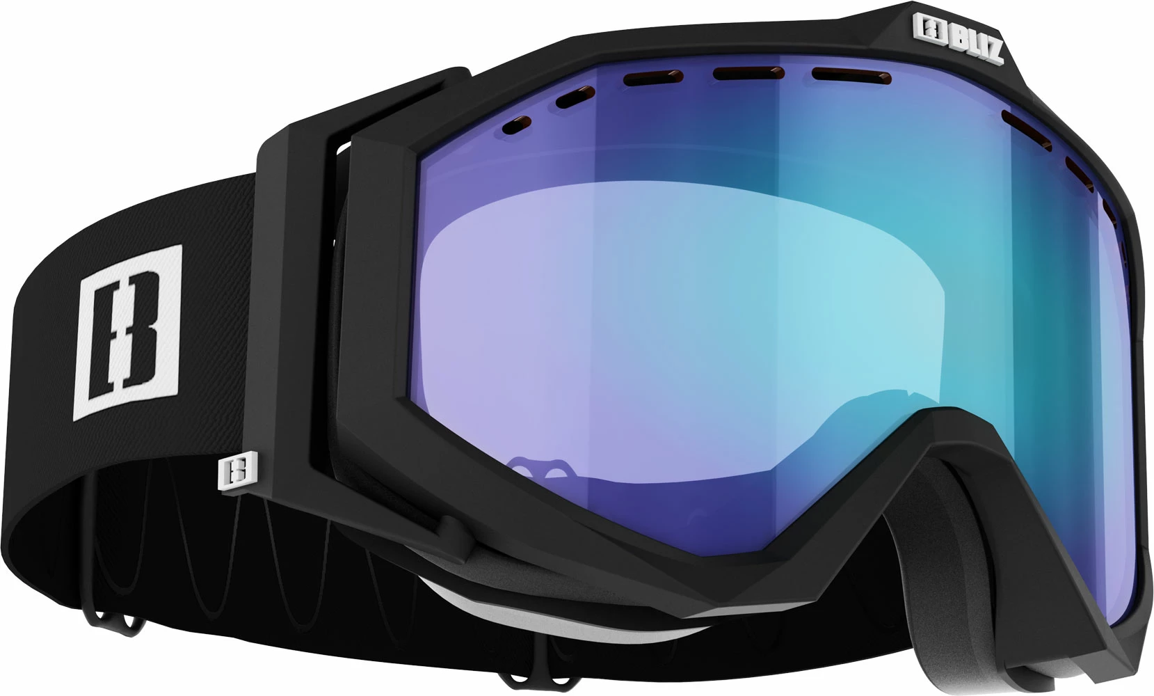 Bliz Edge Drop Light Orange With Blue Multi - Lunettes MTB