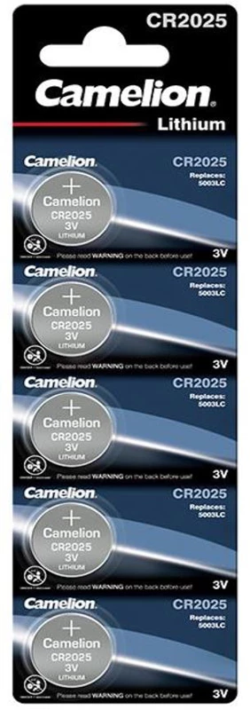 Camelion CR 2025 Piles Bouton Au Lithium (blister De 5)