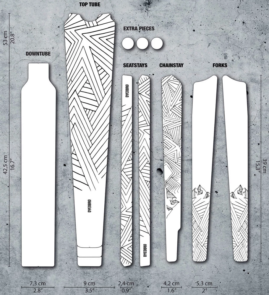 Dyedbro Kit De Protection De Cadre Stay Free Gravel – Image 2