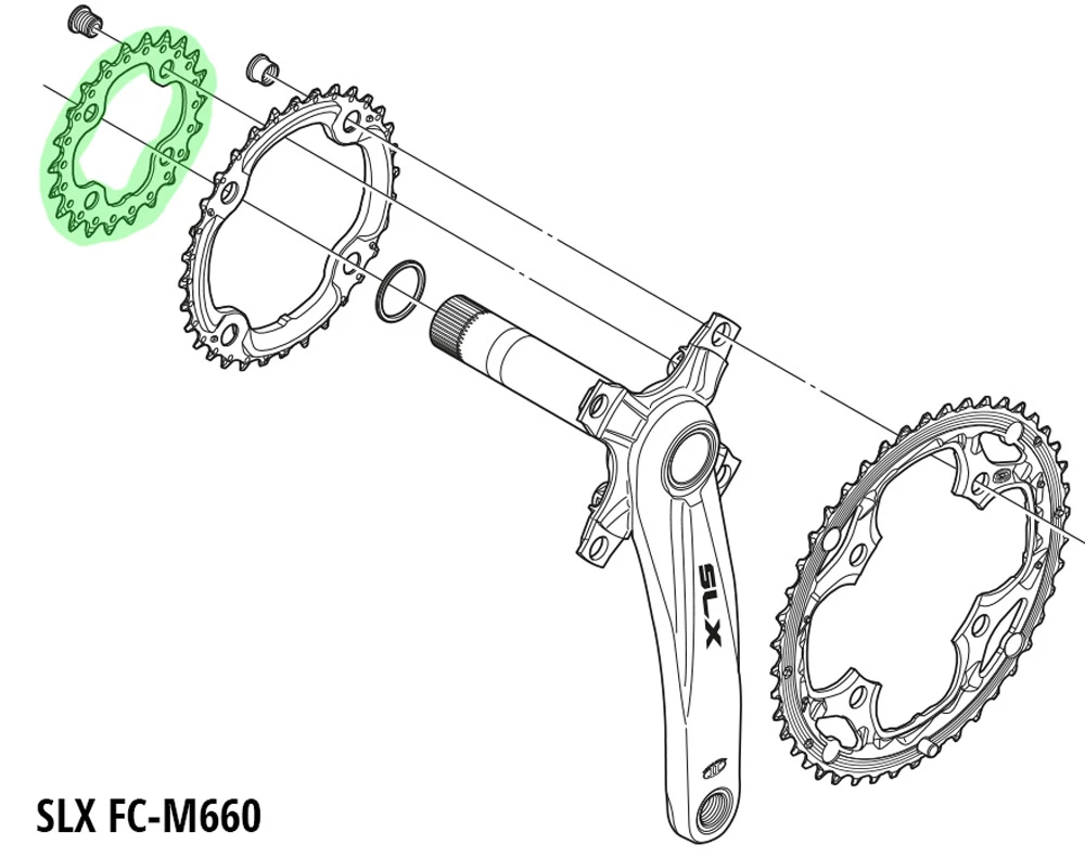 Shimano SLX/DEORE Plateau Pour FC-M660/M617 – Image 6