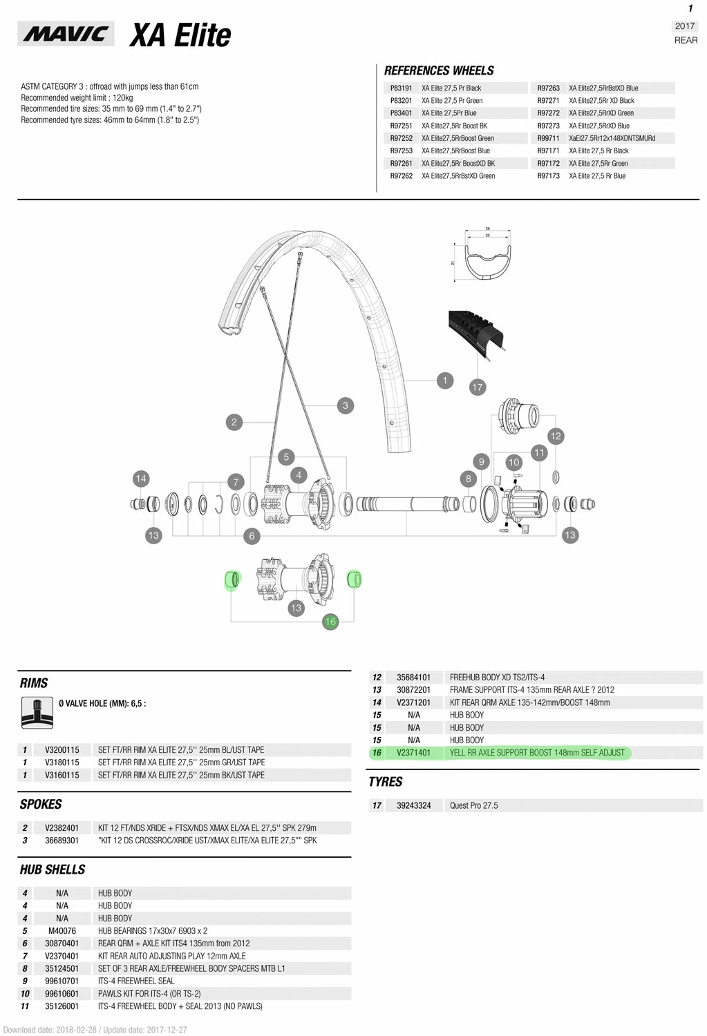 Mavic Axle Support Rear Boost 148mm – Image 2