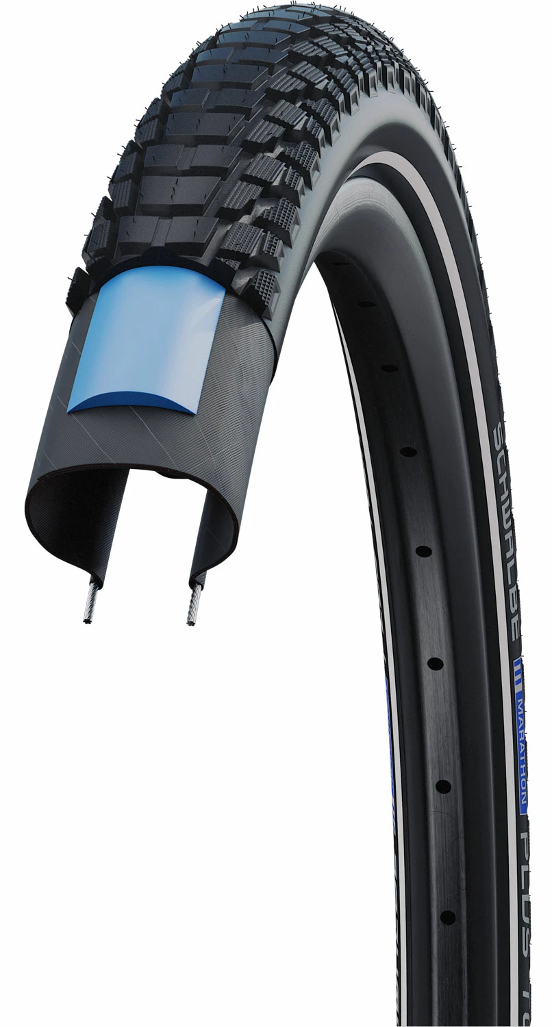 Schwalbe Marathon Plus Tour Performance 28" Addix SG E-50 Reflex Pneu à Fil – Image 3