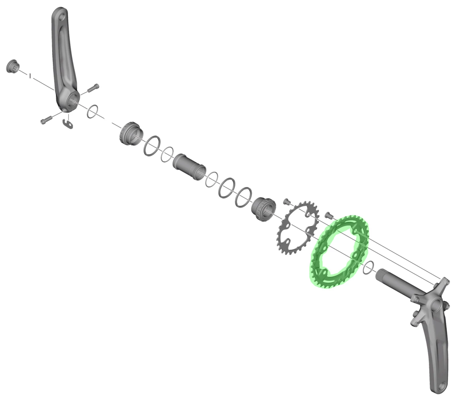 Shimano DEORE FC-M4100-2/M4100-B2 2x10 Vitesses Plateau – Image 3