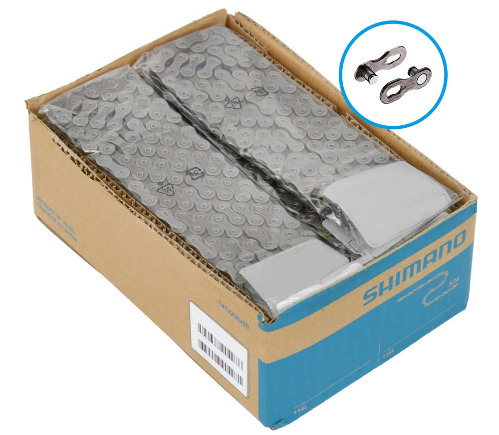Shimano Chaîne CN-HG601 11 Vitesses Avec Quick-Link (Pack De 20 Ateliers)