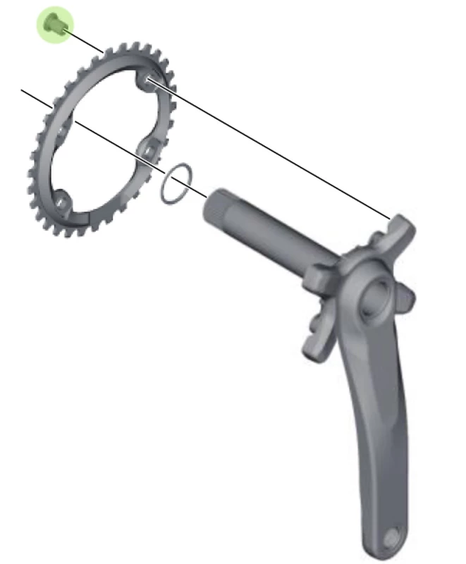 Shimano Boulons De Plateau XT FC-M8000 1 Vitesse – Image 2