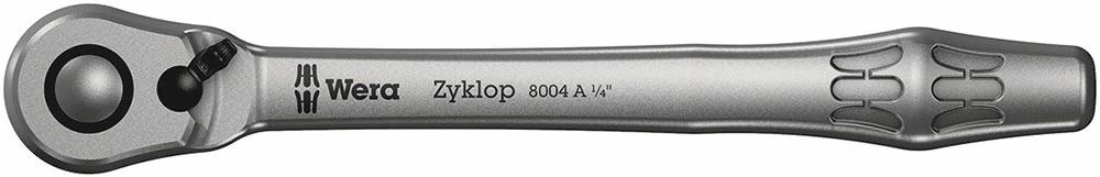 Wera 8004 A Cliquet Zyklop Metal Avec Levier D'inversion, à Carré 1/4"