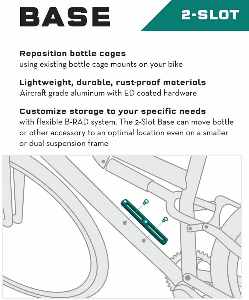 Wolf Tooth Components B-RAD 2 Slot Mounting Bases Plaque De Montage – Image 2