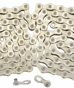 YBN Chaîne 10 Vitesses Pour Vélos électriques S10e S2 136 Maillons Argentés